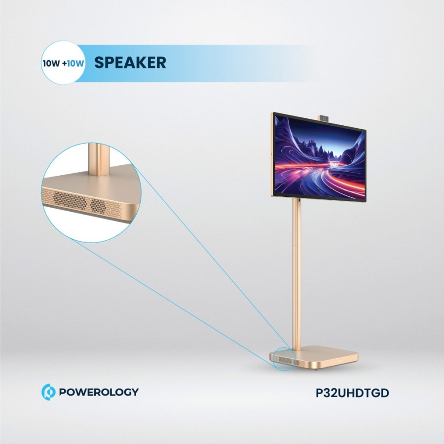 Powerology 32" Google 4K Screen - 4K Camera