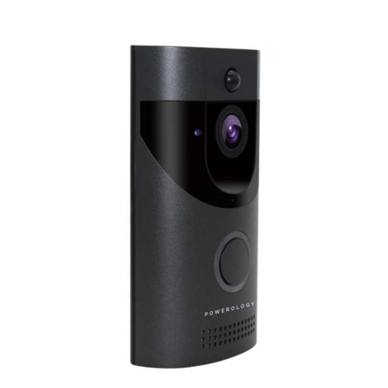 Powerology Smart Video Doorbell with Night Vision and Motion Sensor