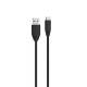 Powerology Braided USB-A to Type-C 1.2M - Black