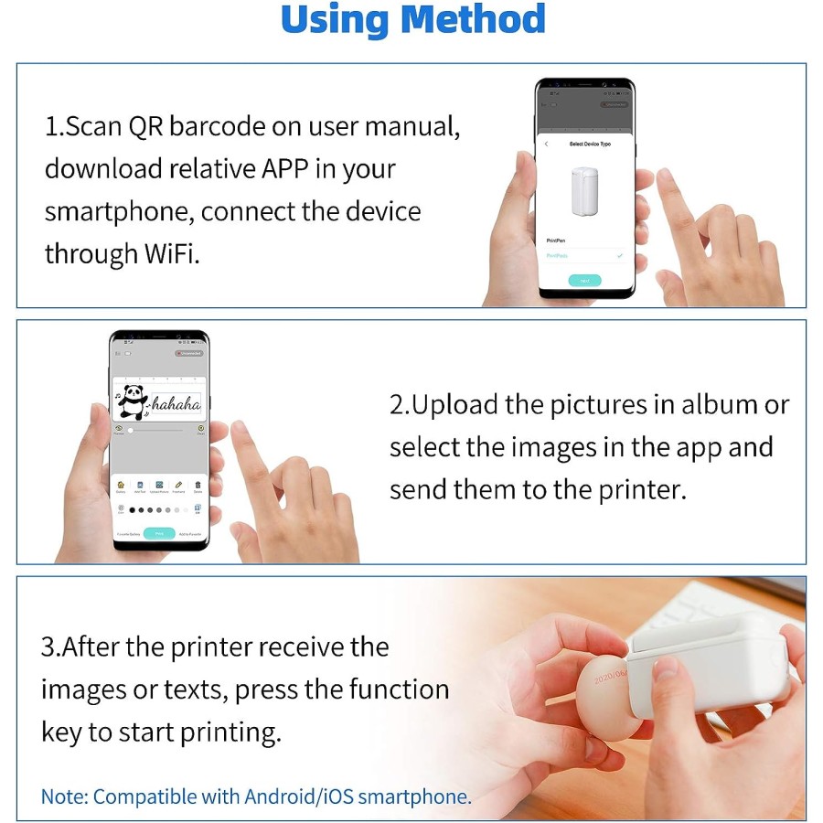 Mini Inkjet Tattoo Printer Use with APP