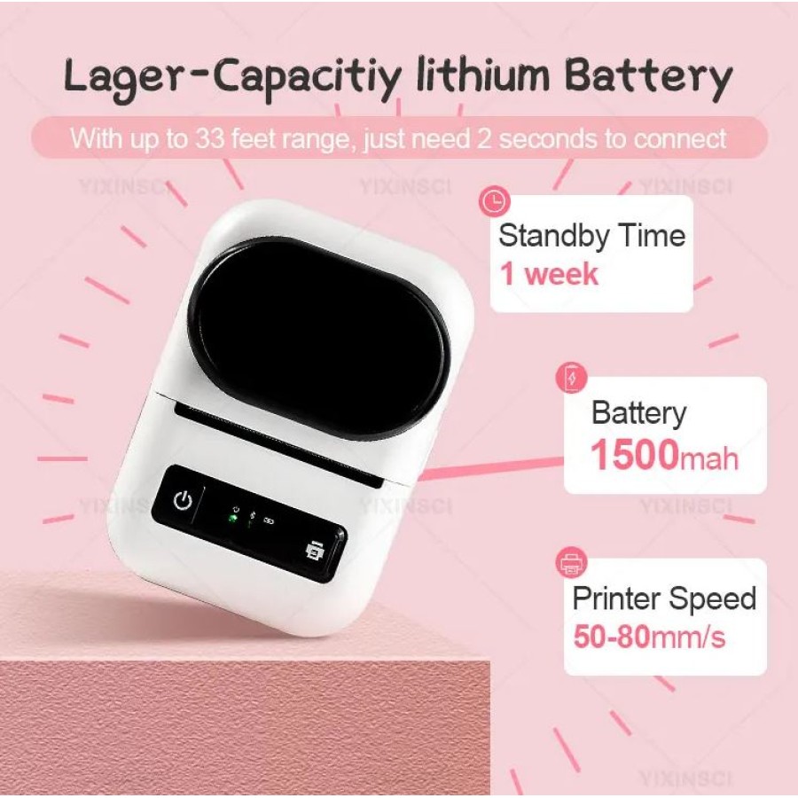 Portable Mini Thermal Label Barcode Printer PT-260