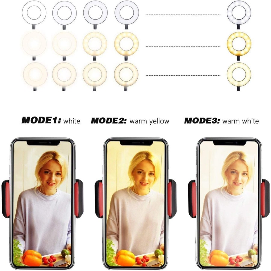 Professional Live Stream Selfie Ring Light with Cell Phone Holder Stand for Live Stream & Makeup Professional Live Stream Selfie Ring Light with Cell Phone Holder Stand for Live Stream & Makeup