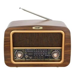 Classic Vintage Classic Retro Wooden AM/FM Radio - NS-6655BT Classic Vintage Classic Retro Wooden AM/FM Radio - NS-6655BT