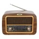 Classic Vintage Classic Retro Wooden AM/FM Radio - NS-6655BT Classic Vintage Classic Retro Wooden AM/FM Radio - NS-6655BT