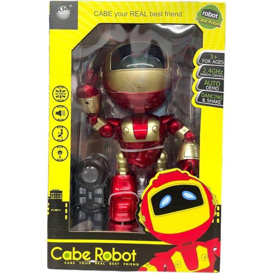 RC Cabe Robot / Batman Toy - Red/Gold