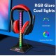 RGB Headset Stand LED Sound Control Light Headphone Holder