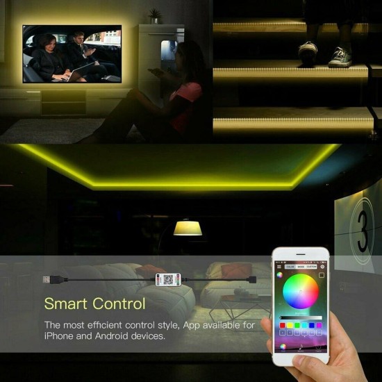 RGB LED Strip Light Smart Phone Controller Wireless APP Bluetooth 4.0 -5m