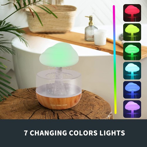 Rain Clouds Humidifier Aroma Diffuser 7 Colors Night Light