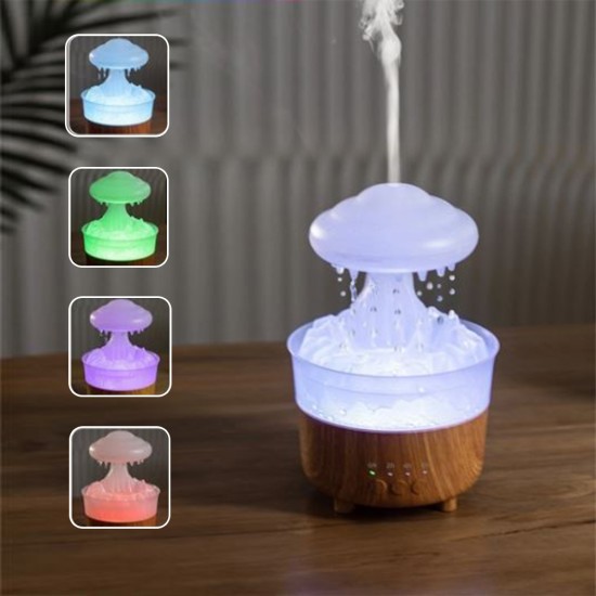 Raindrop Aromatherapy Diffuser with Colorful Night With Remote