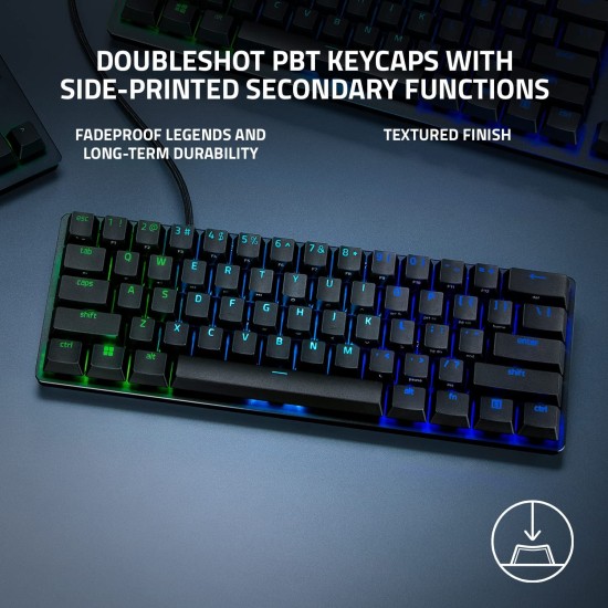 Razer Huntsman Mini Analog 60% Wired Optical Gaming Keyboard with Chroma RGB Backlighting - Black