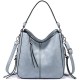 Realer Handbag Women Brand Leather Crossbody Bag Women PU Synthetic Tote Light Blue