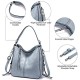 Realer Handbag Women Brand Leather Crossbody Bag Women PU Synthetic Tote Light Blue