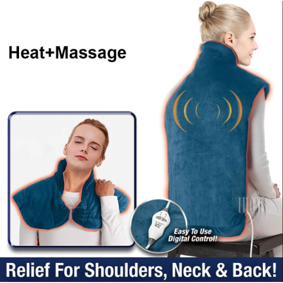 Relief Wrap Neck Shoulder Back Heating Pad Massager