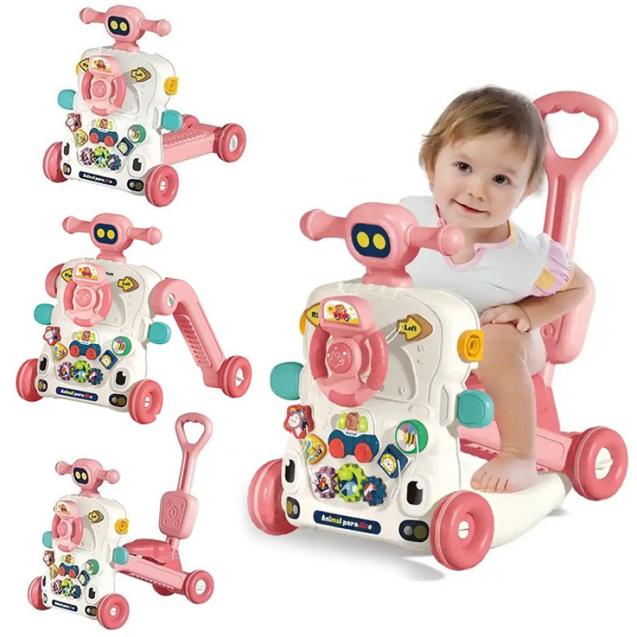 6 in 1 Activity Baby Walker Robbie (13485) - Pink