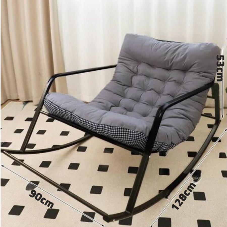 Anti-slip rocking relaxation chair- Brown