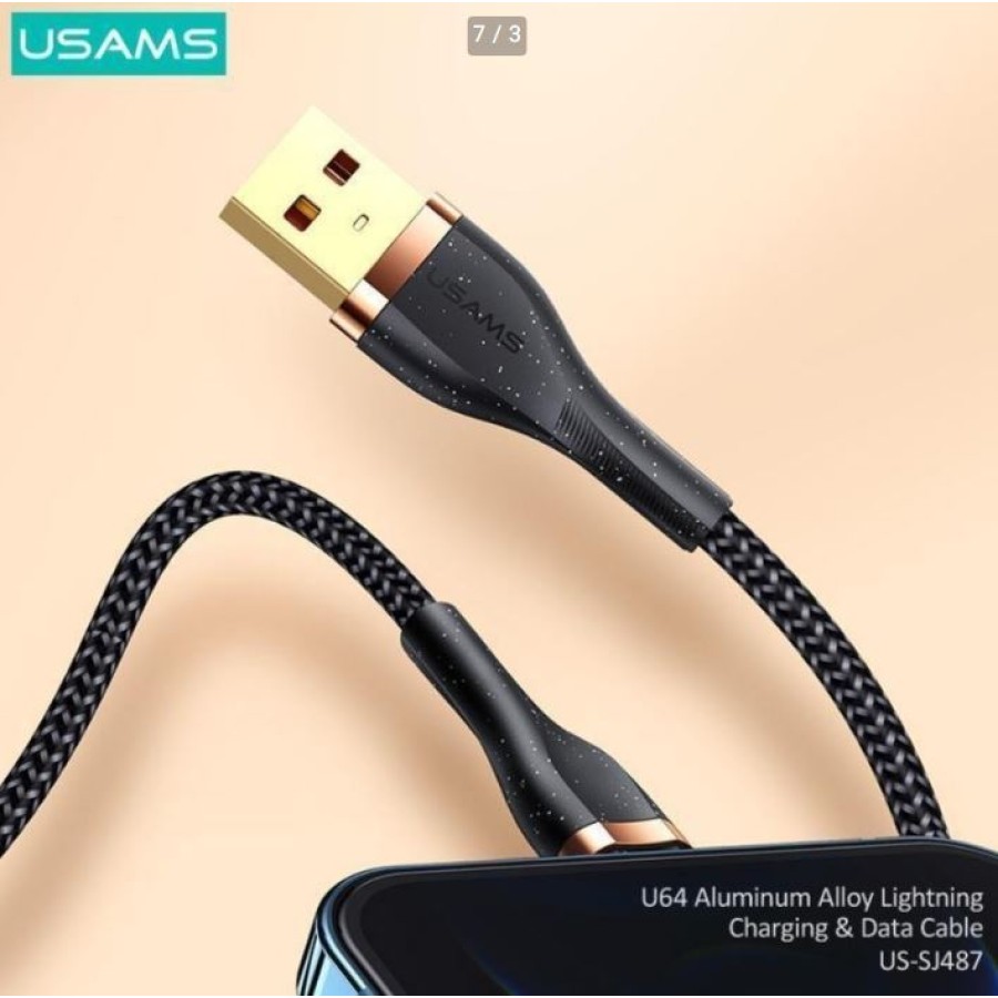 USAMS U64 3A USB-C Data Cable 1.2m Aluminum Alloy
