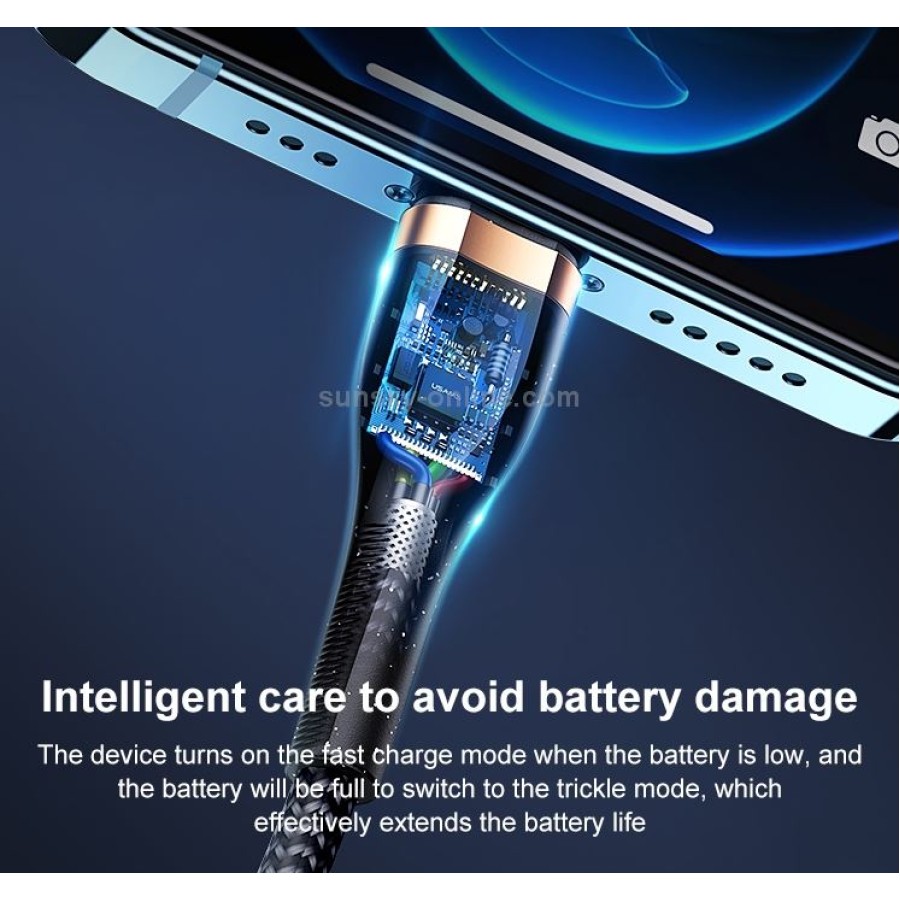USAMS U64 3A USB-C Data Cable 1.2m Aluminum Alloy