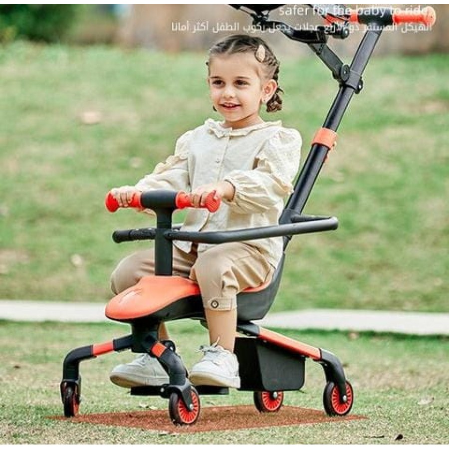 2-in-1 Baby Stroller & Ride-On Car with Lights & Music 2-in-1 Baby Stroller & Ride-On Car with Lights & Music