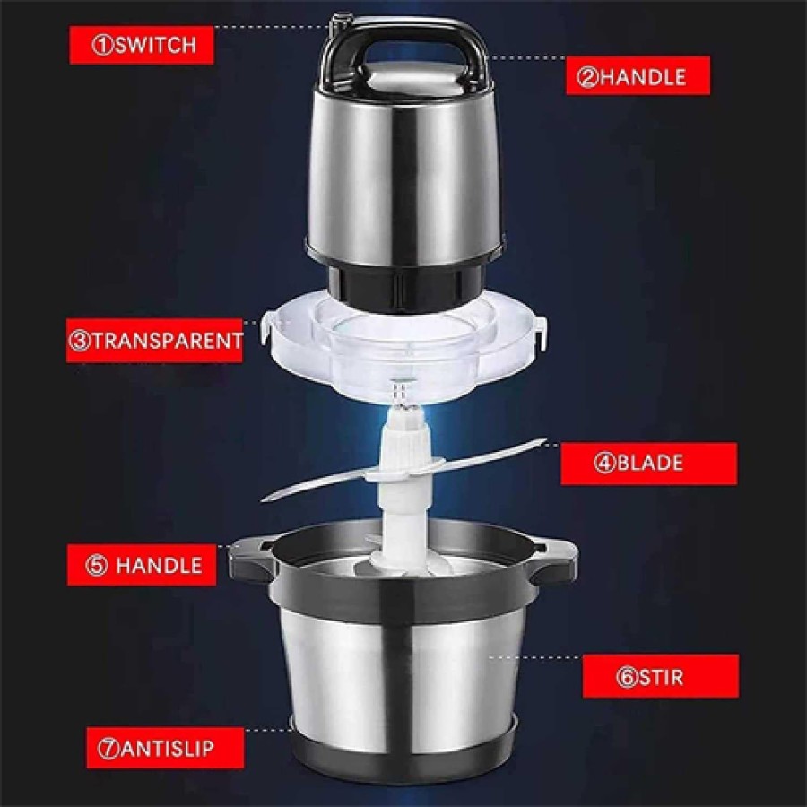 8 Liter Electric Chopper, Food Mixer Chopper 3500W