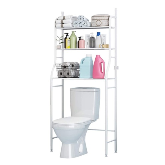 3 Shelf Bathroom Corner Stand for Storage - White