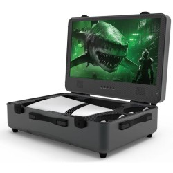 SharX QUEST Gaming Suitcase, 24” QHD Monitor, Compatible with all PS5 Versions and Xbox S  