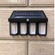 4-Light Solar Wall Powered Warm Light Garden Pathway Light with Motion Sensor - (HW 999-4W)