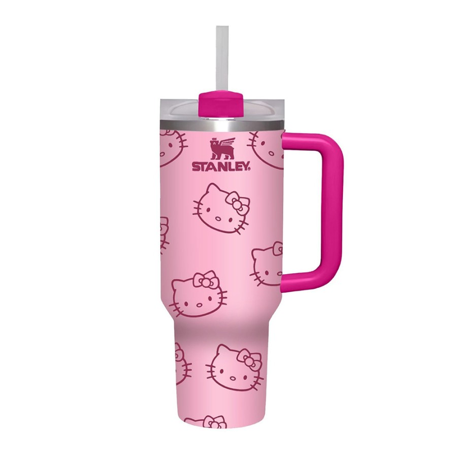 Stanley Quencher H2.0 Flow State Tumbler 40 Oz - Pink Hello Kitty Edition