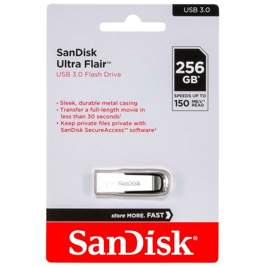 SanDisk Ultra Flair, USB 3.0 Flash Drive, 256GB
