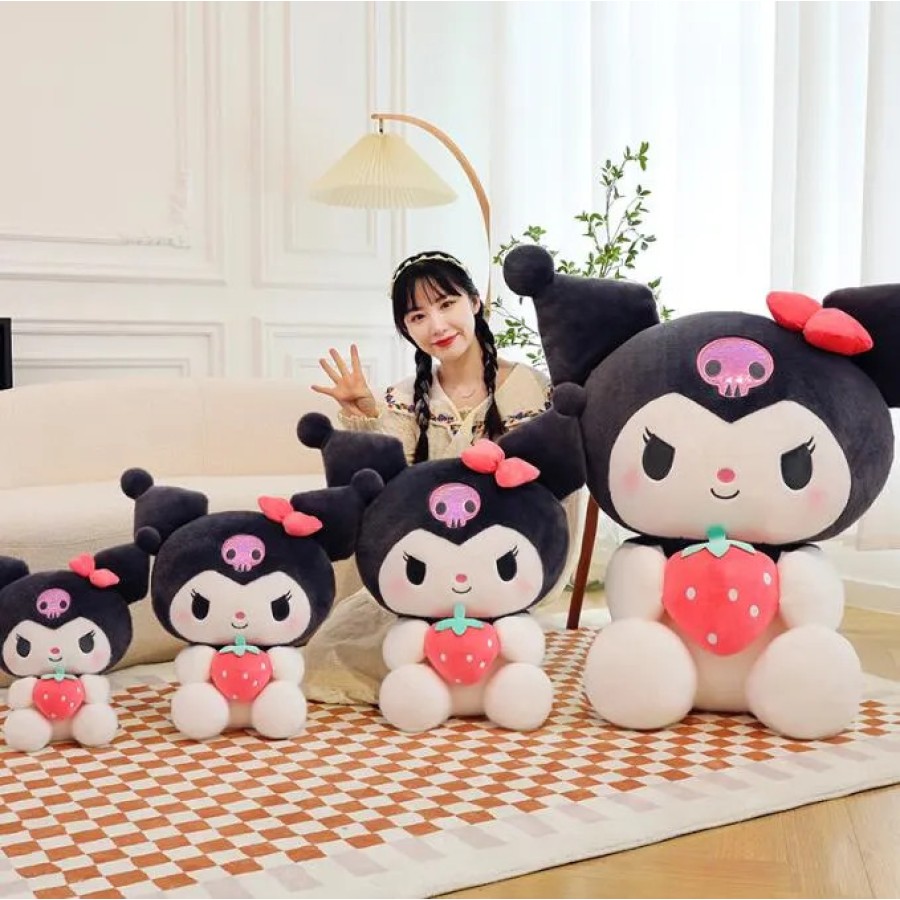 Sanrioed Kuromi Strawberry Stuffed Plush Toy 45cm Sanrioed Kuromi Strawberry Stuffed Plush Toy 45cm