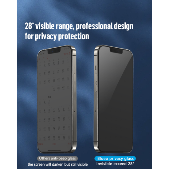 3D Glass Anti peeping 9H Privacy Glass For iPhone 13Pro Max/ 14 PLUS