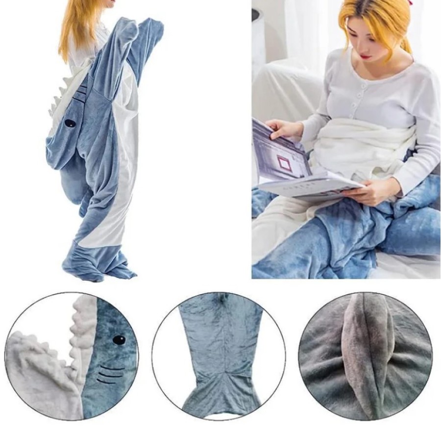 Cartoon Shark Blanket Costume