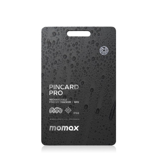 MOMAX PinCard Pro Rechargeable Find My Tracker BR9D