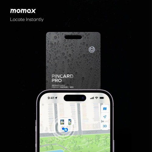 MOMAX PinCard Pro Rechargeable Find My Tracker BR9D