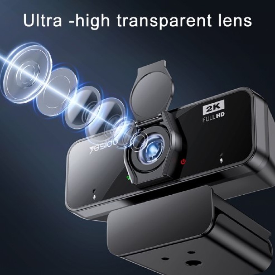 Yesido KM14 2K 4.0MP HD USB Webcam, Cable Length 1.5m Yesido KM14 2K 4.0MP HD USB Webcam, Cable Length 1.5m