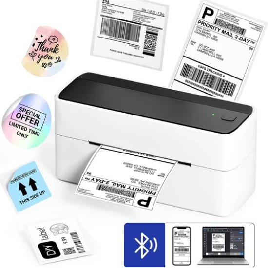Phomemo PM-241-BT Wireless Shipping Label Bluetooth Thermal Printer for iPhone & Android & Pad & PC,