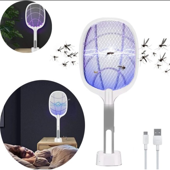 Electric Fly Swatter Racket Mosquito bees Killer Bat