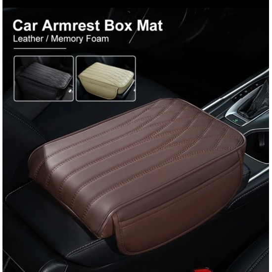 Car Armrest Cushion With Side Pockets Organizer