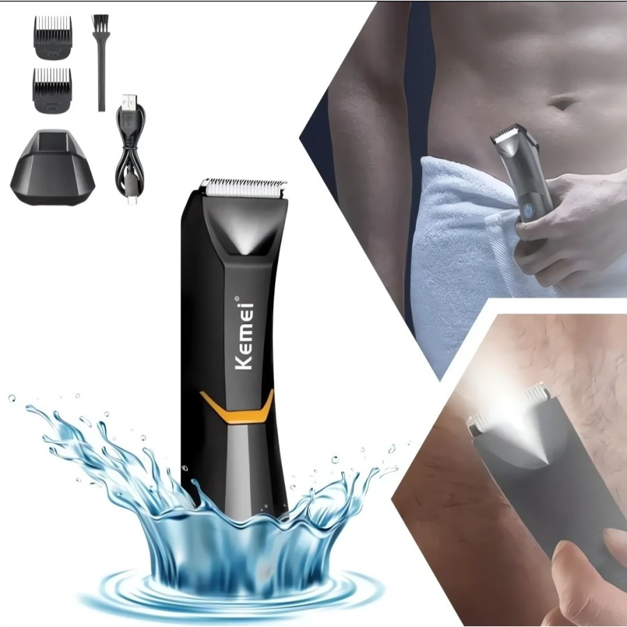 KEMEI Body Hair Trimmer for Men (Washable 100%)