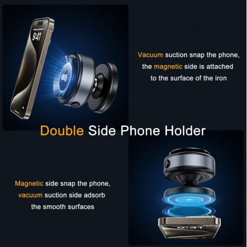 360° Car Magnetic Vacuum Suction Phone Mount Holder