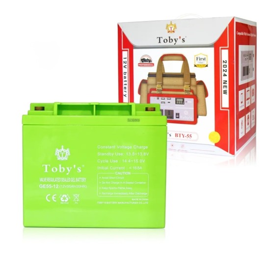 Toby Bty55A 55000mah Power Rechargable Battery with 220v Power Inveter For Camping