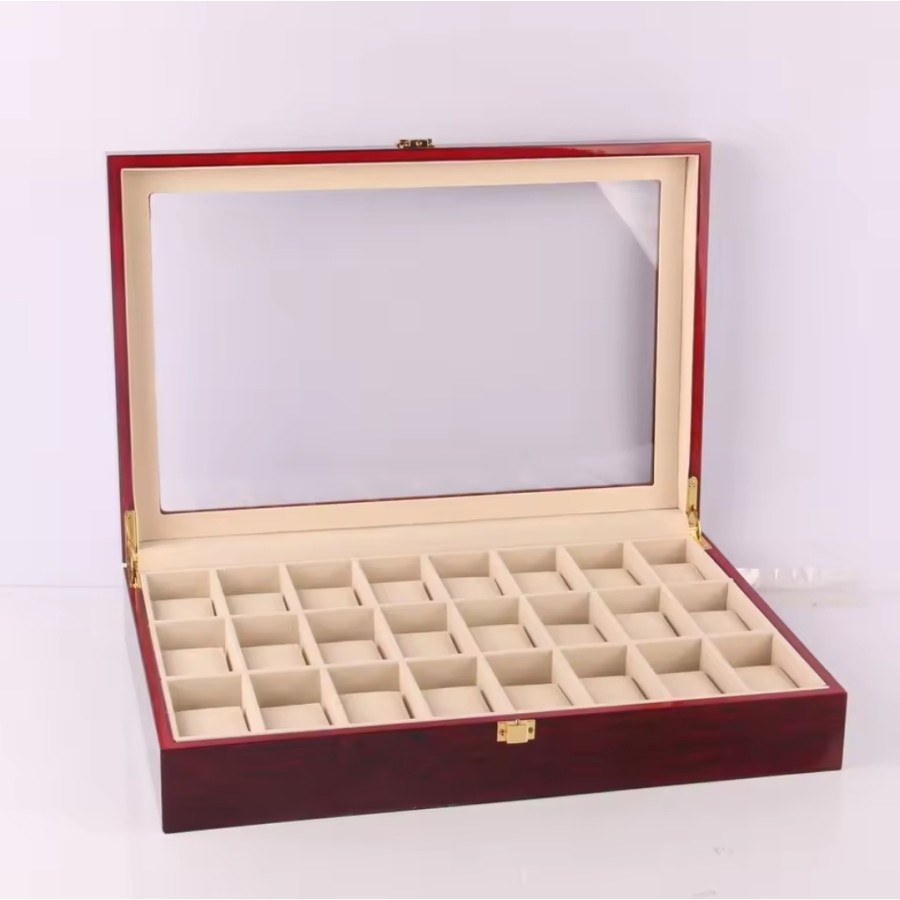 18 Slots Watch Holder Storage Case Organizer Black Wrist Watch Box PU Leather Watch Display Box