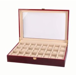 18 Slots Watch Holder Storage Case Organizer Black Wrist Watch Box PU Leather Watch Display Box 18 Slots Watch Holder Storage Case Organizer Black Wrist Watch Box PU Leather Watch Display Box