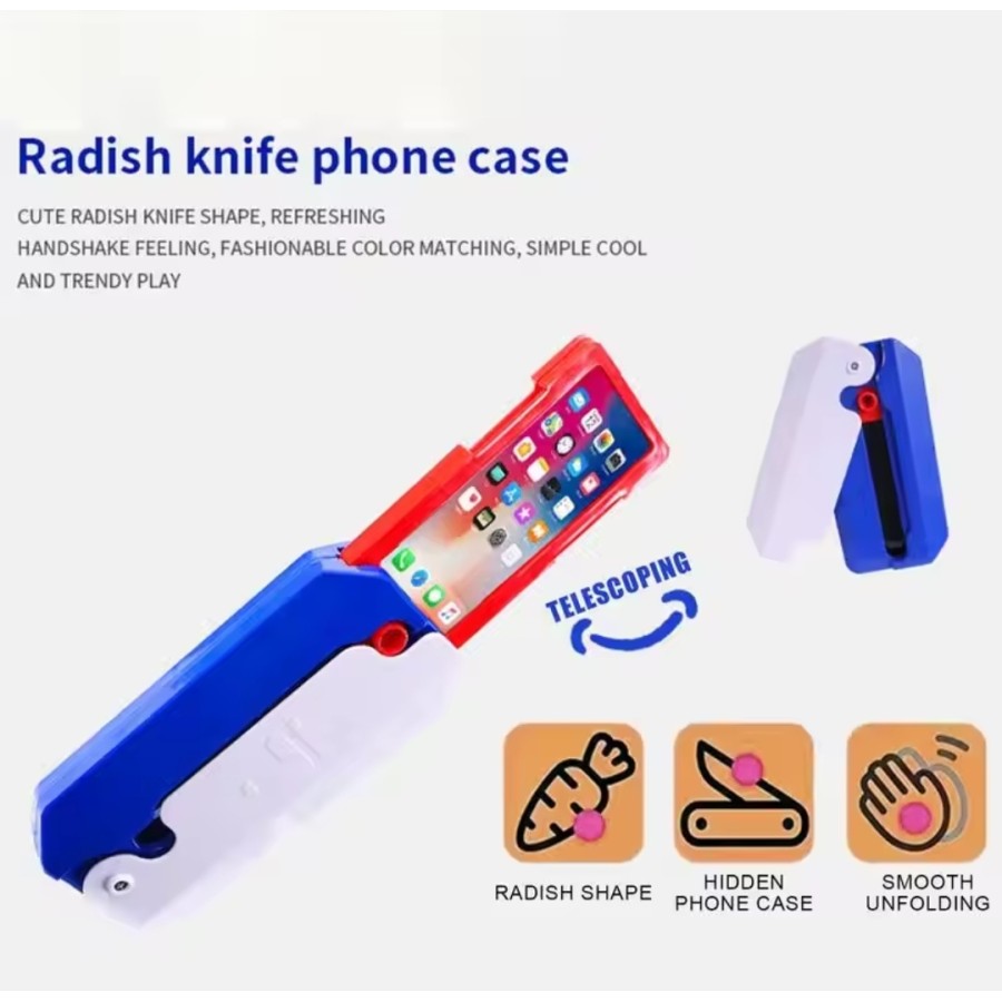 Anti-scratch 3D Printed Carrot Knife Phone Case, Stress Relief Toy Anti-scratch 3D Printed Carrot Knife Phone Case, Stress Relief Toy