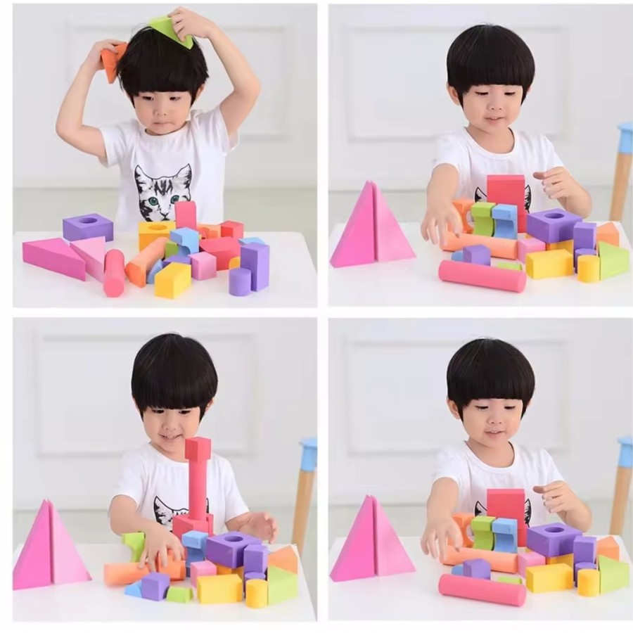 Colorful EVA Soft Foam Building Blocks – 124 PCS Educational Toy Colorful EVA Soft Foam Building Blocks – 124 PCS Educational Toy