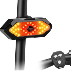 Bike Tail Light with Turn Signals, Wireless Remote LED Rear Bike Light USB Rechargeable Bike Tail Light with Turn Signals, Wireless Remote LED Rear Bike Light USB Rechargeable