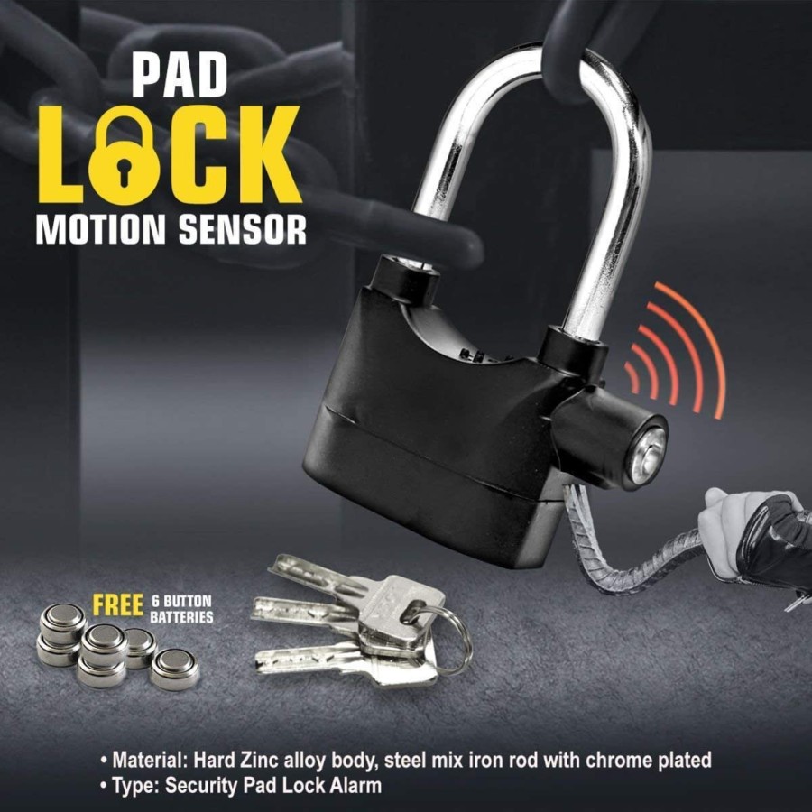 Universal Anti-Theft Security Pad Alarm Lock 3 Keys System