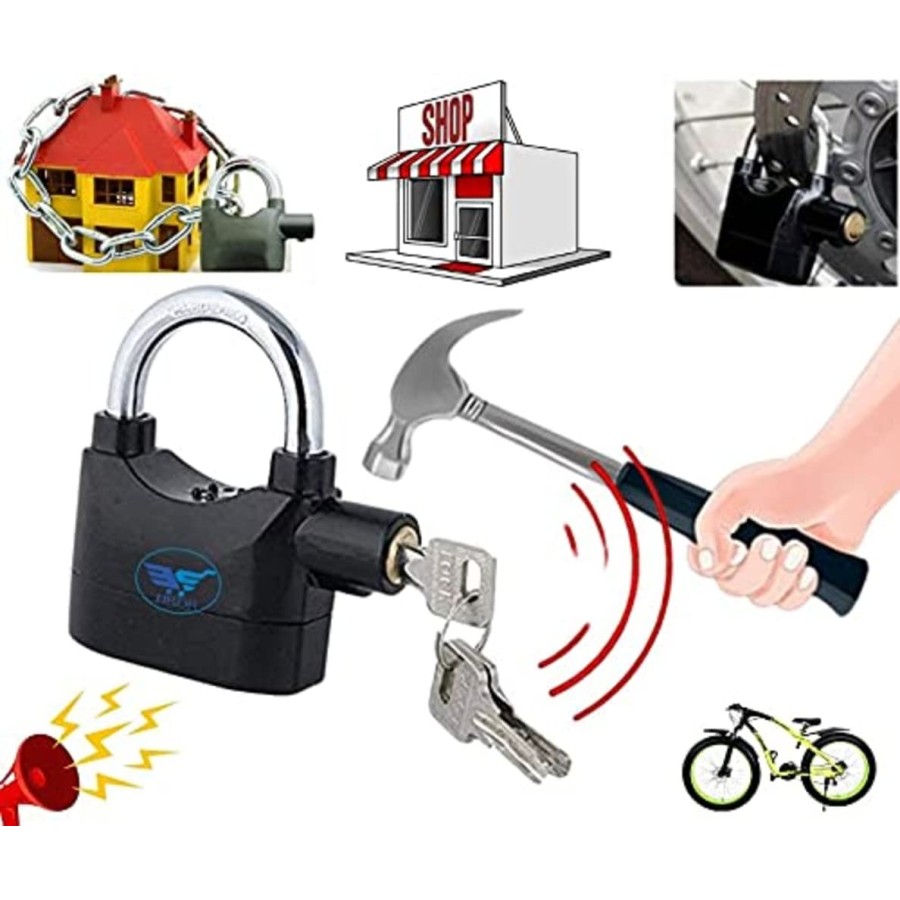 Universal Anti-Theft Security Pad Alarm Lock 3 Keys System