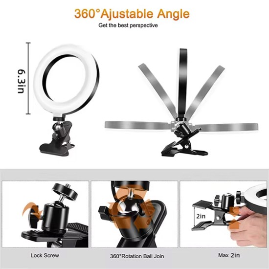 Portable Selfie Ring Light - 16cm