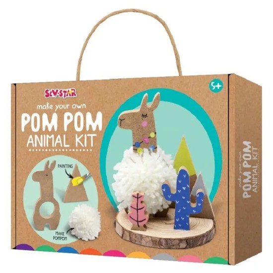 Sew Star Make Your Own Pom Pom Animal Kit - Alpaca