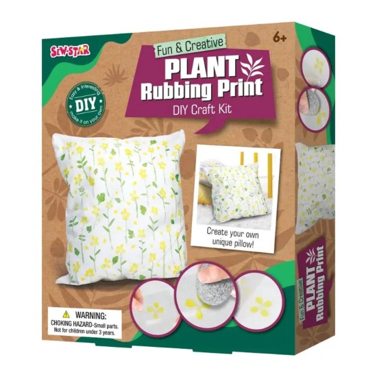 Sew Star Plant Rubbing Print Diy Craft Kit - Pillow